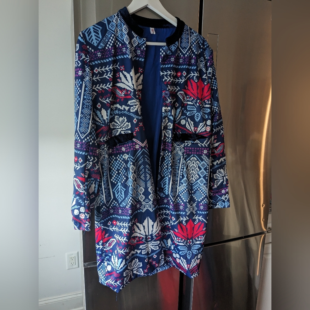 Women's Order Plus Sante Fe Aztec tribal print jacket large